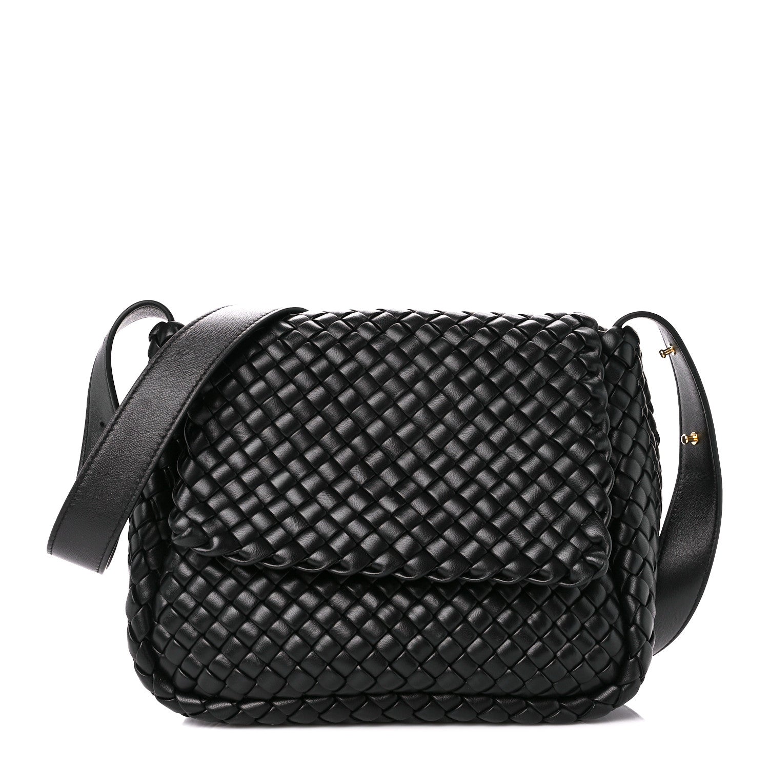 Bottega Veneta Nappa Intrecciato Small Cobble Shoulder Bag Black 3 of 14