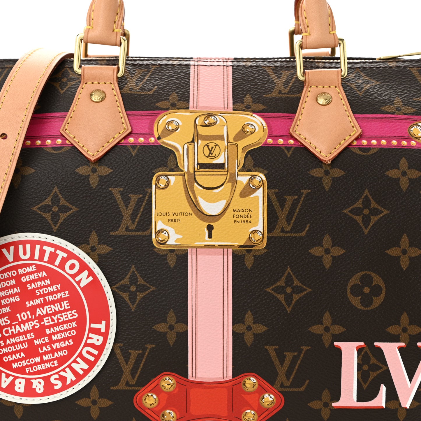Monogram Summer Trunks Speedy Bandouliere 30