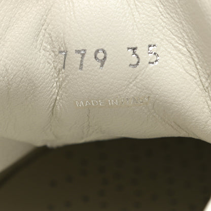 Prada Calfskin Logo Speech-Bubble Sneakers 35 White Black 8 of 9