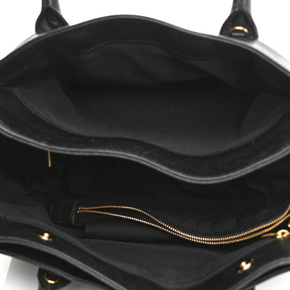 Chanel Calfskin Cerf Executive Shopper Tote Black 4 of 14