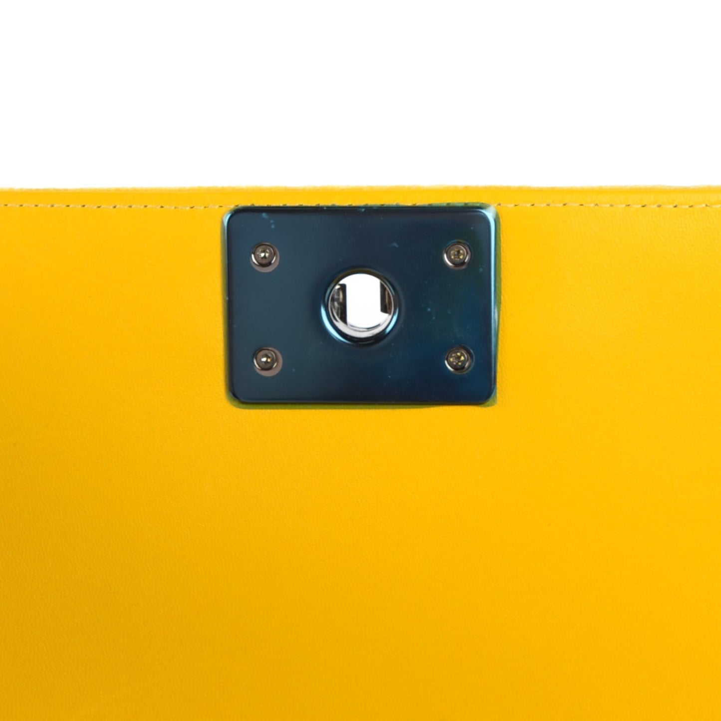 Velvet Quilted Medium Boy Flap Yellow