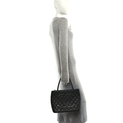 Chanel Caviar Quilted Medallion Tote Black 2 of 10