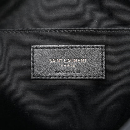 Saint Laurent Calfskin Matelasse Monogram Monochrome Lou Camera Bag Black 5 of 9