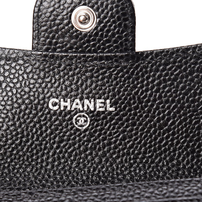 Chanel Caviar Quilted Flap Card Holder Wallet Black 6 of 9