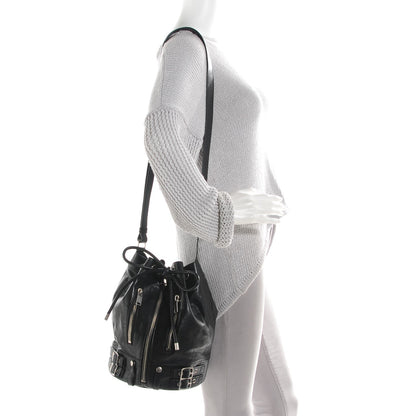 Saint Laurent Calfskin Medium Rider Bucket Bag Black 2 of 7