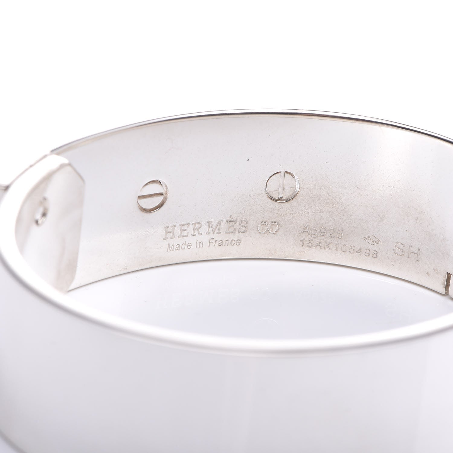 Hermes Sterling Silver MM Collier De Chien Bracelet SH 5 of 8