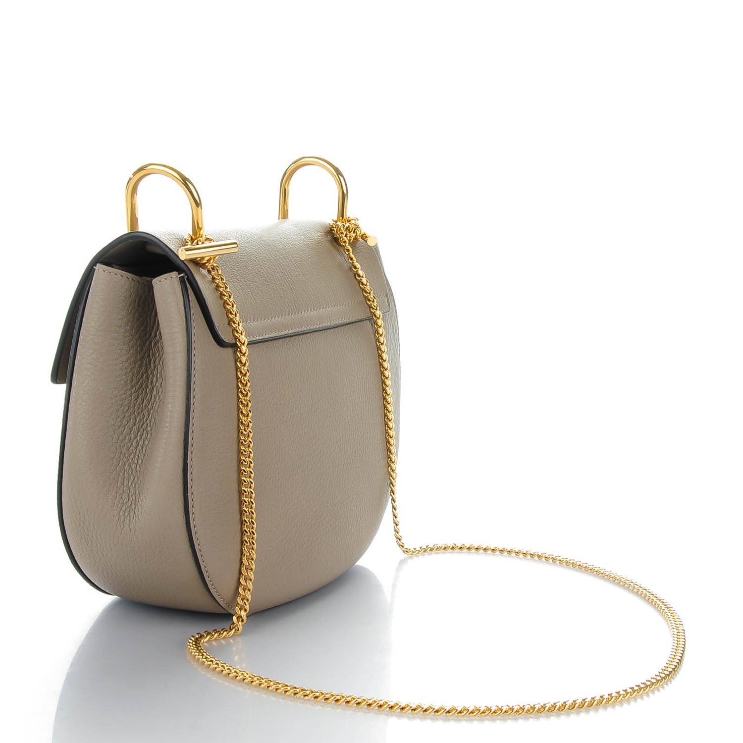 Chloe Grained Lambskin Drew Shoulder Bag Motty Grey 3 of 7