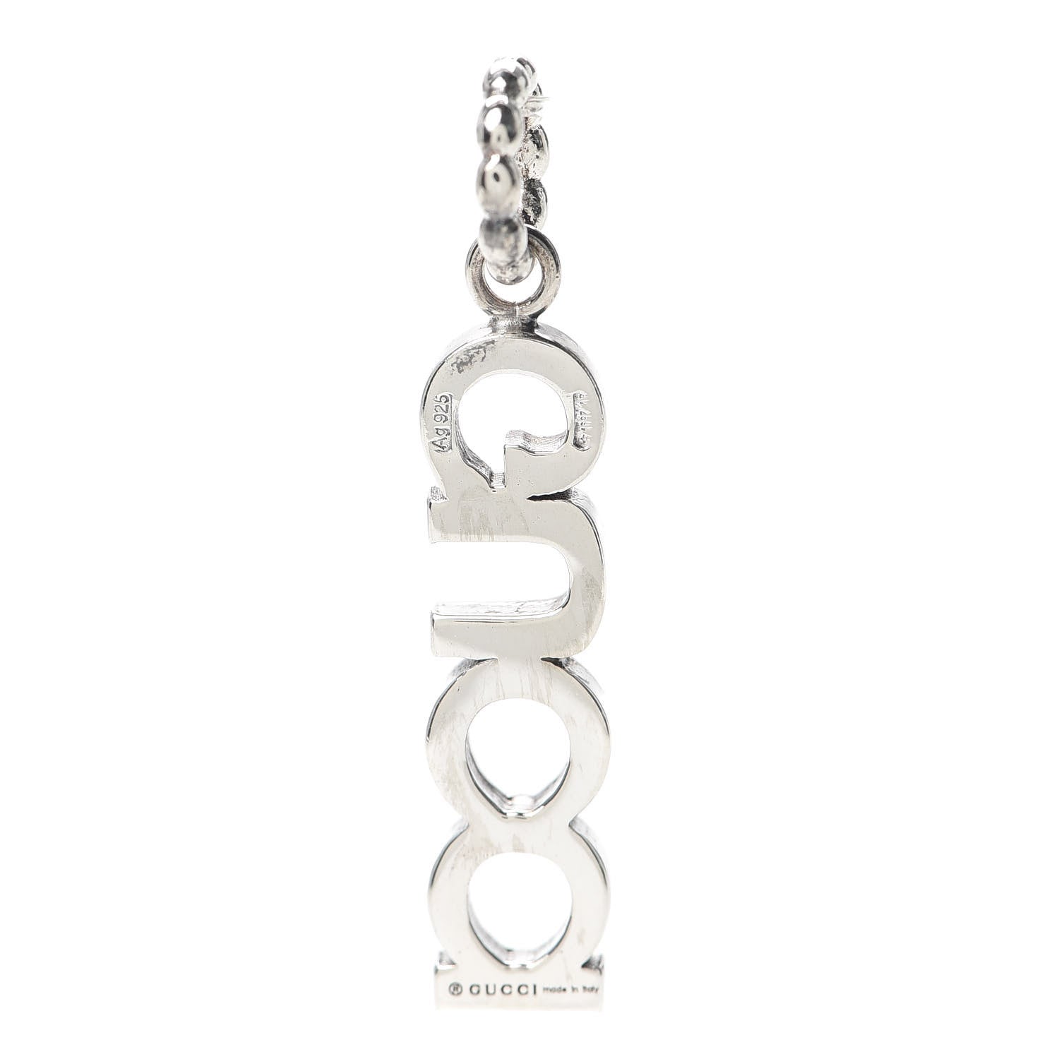 Gucci Sterling Silver Enamel Charm Black Red 3 of 4
