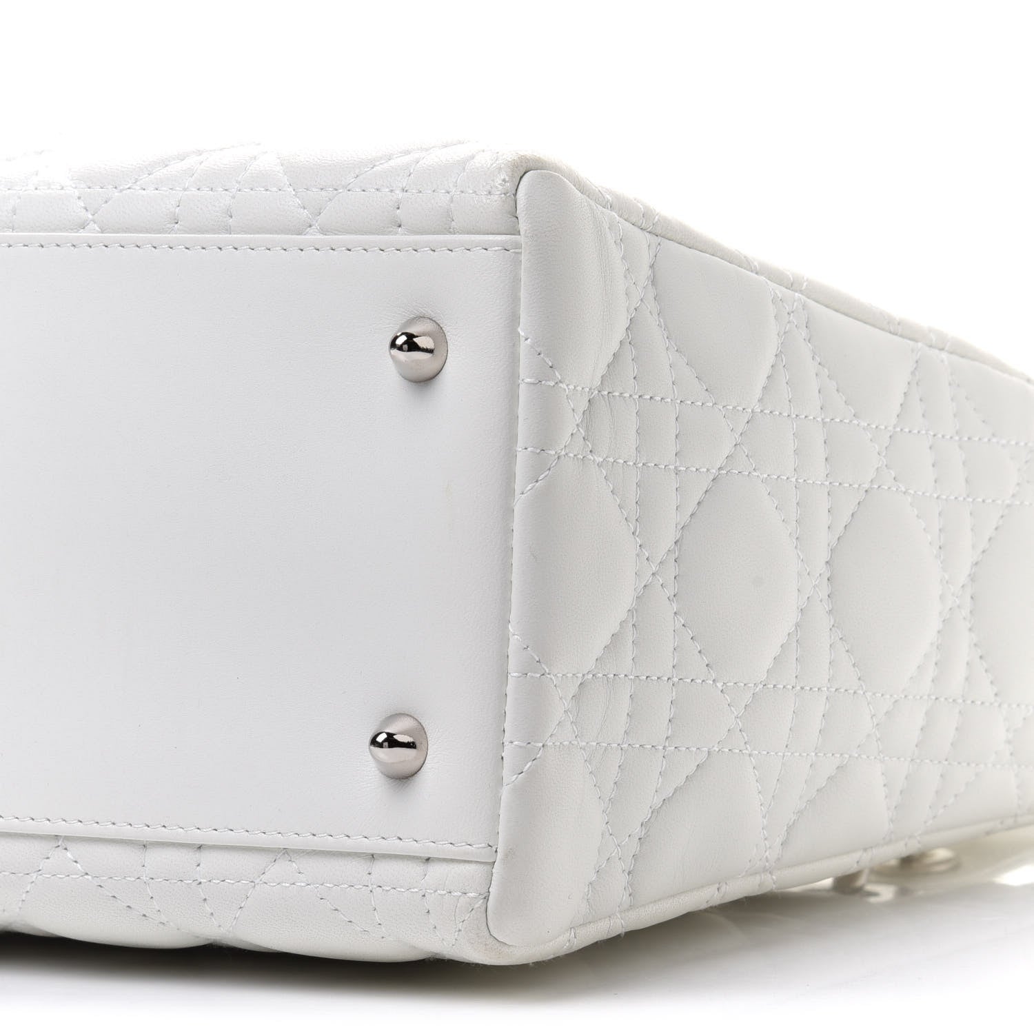 Christian Dior Lambskin Cannage Medium Lady Dior White 6 of 16