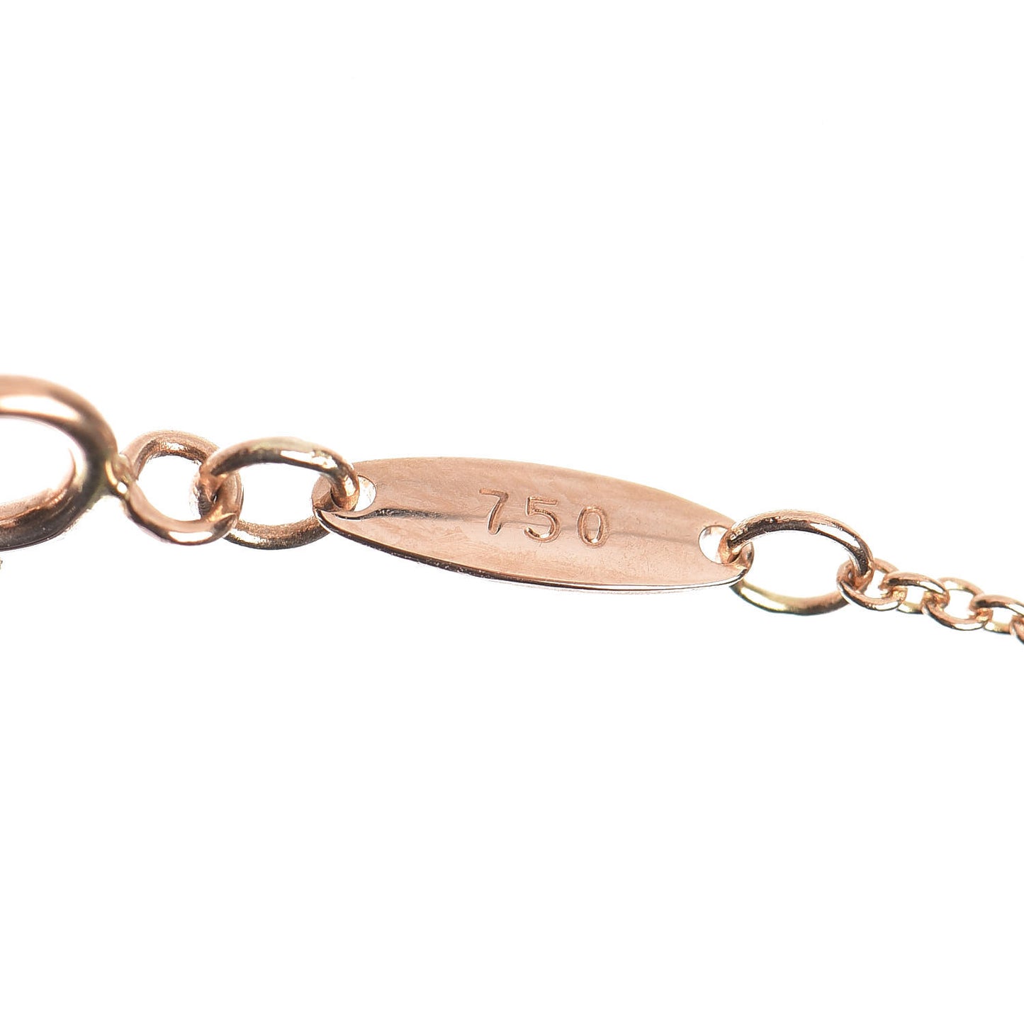 18K Rose Gold Diamond .03ct Elsa Peretti Diamonds by the Yard Pendant Necklace
