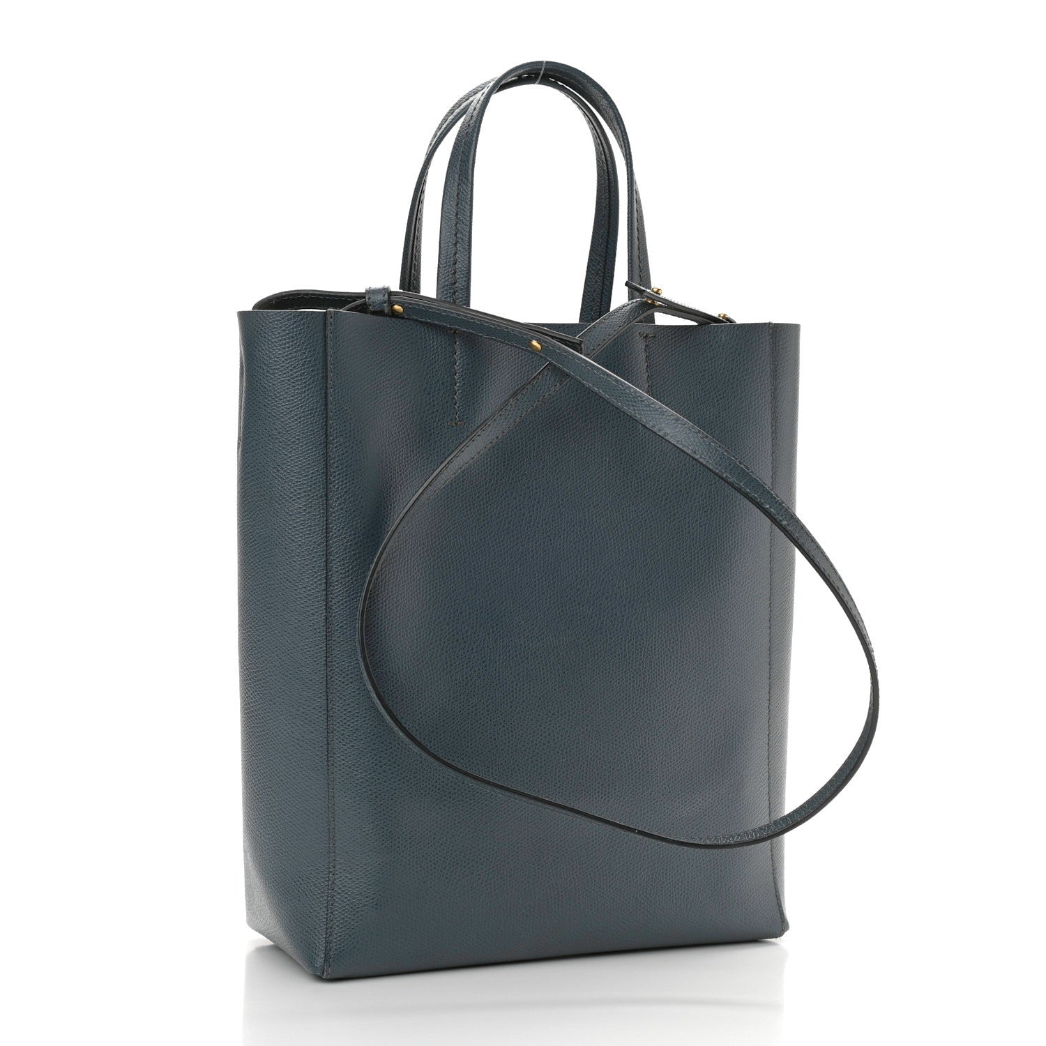 Celine Grained Calfskin Small Vertical Cabas Storm 2 of 11