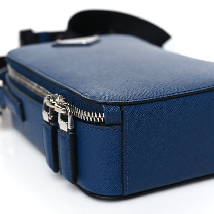 Prada Saffiano Travel Brique Crossbody Messenger Bag Bluette 7 of 8