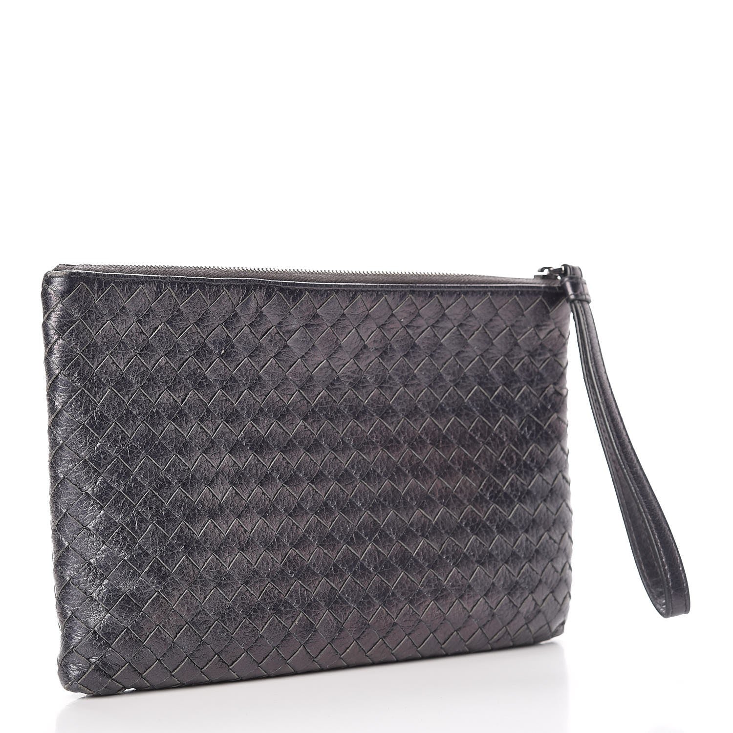 Bottega Veneta Vitello Intrecciato Pouch Argento Ossidato 3 of 11