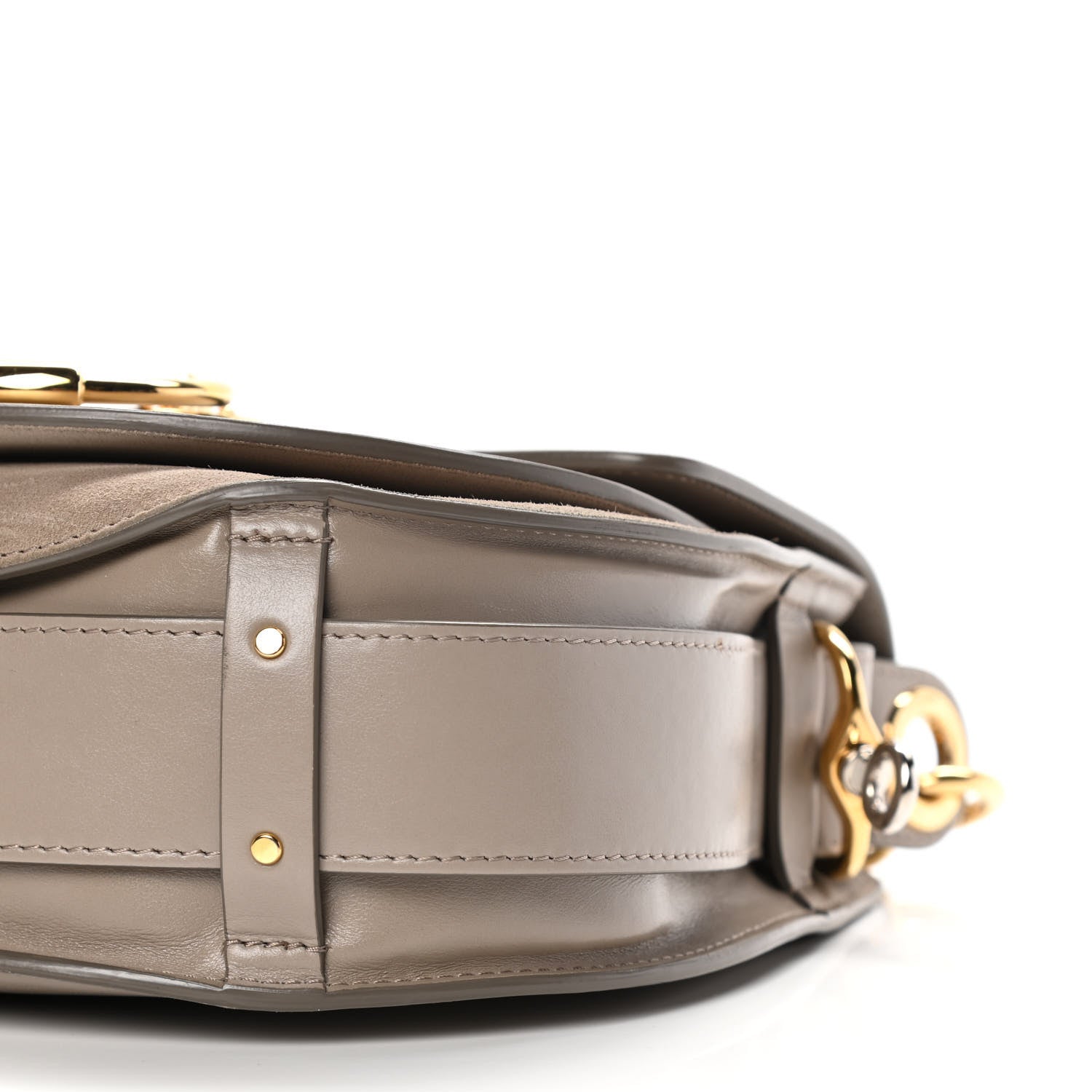 Chloe Calfskin Suede Large Tess Bag Motty Grey 6 of 18
