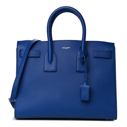 Saint Laurent Grained Calfskin Small Sac De Jour Outremer 1 of 12
