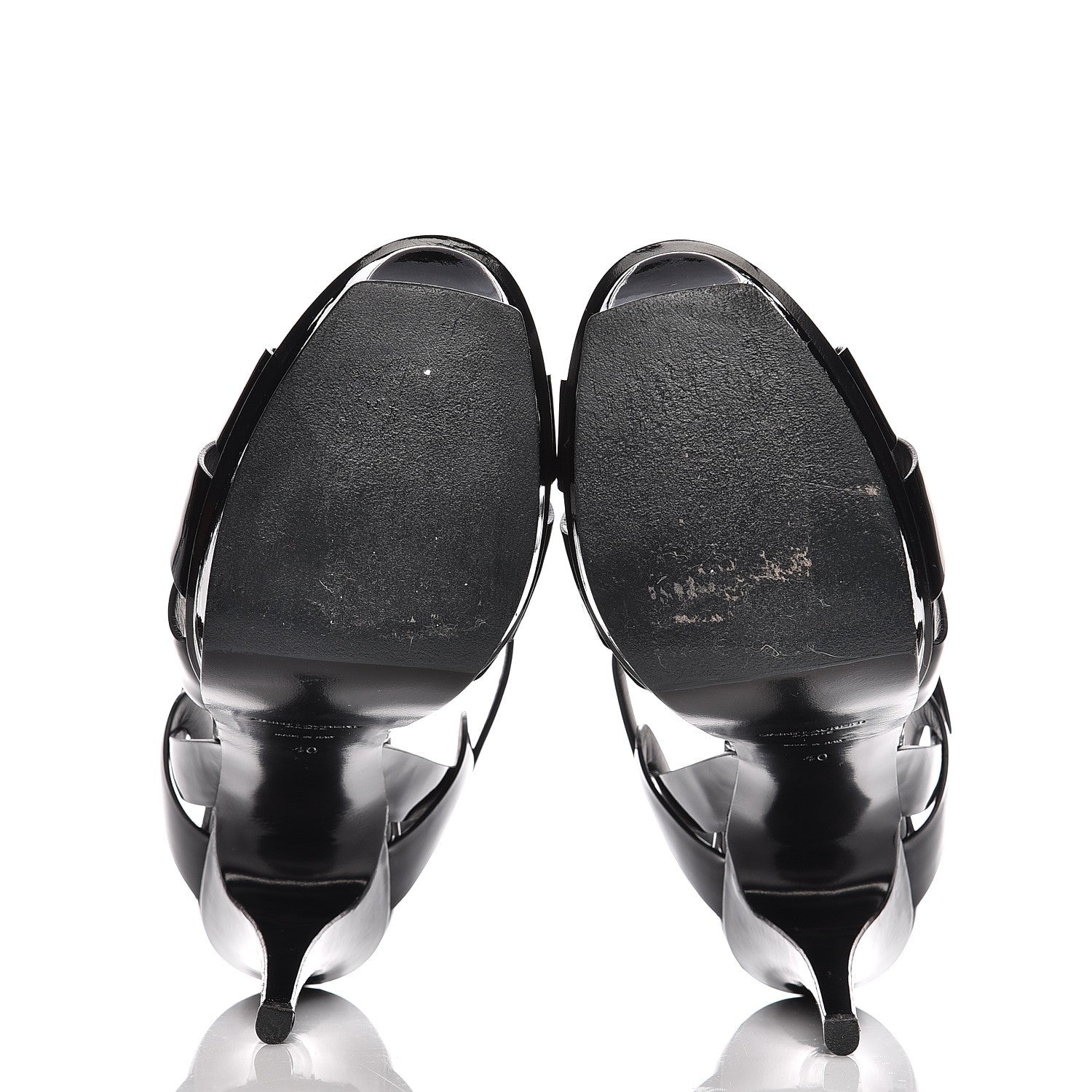 Saint Laurent Patent Tribute 105 Platform Sandals 40 Black 5 of 8