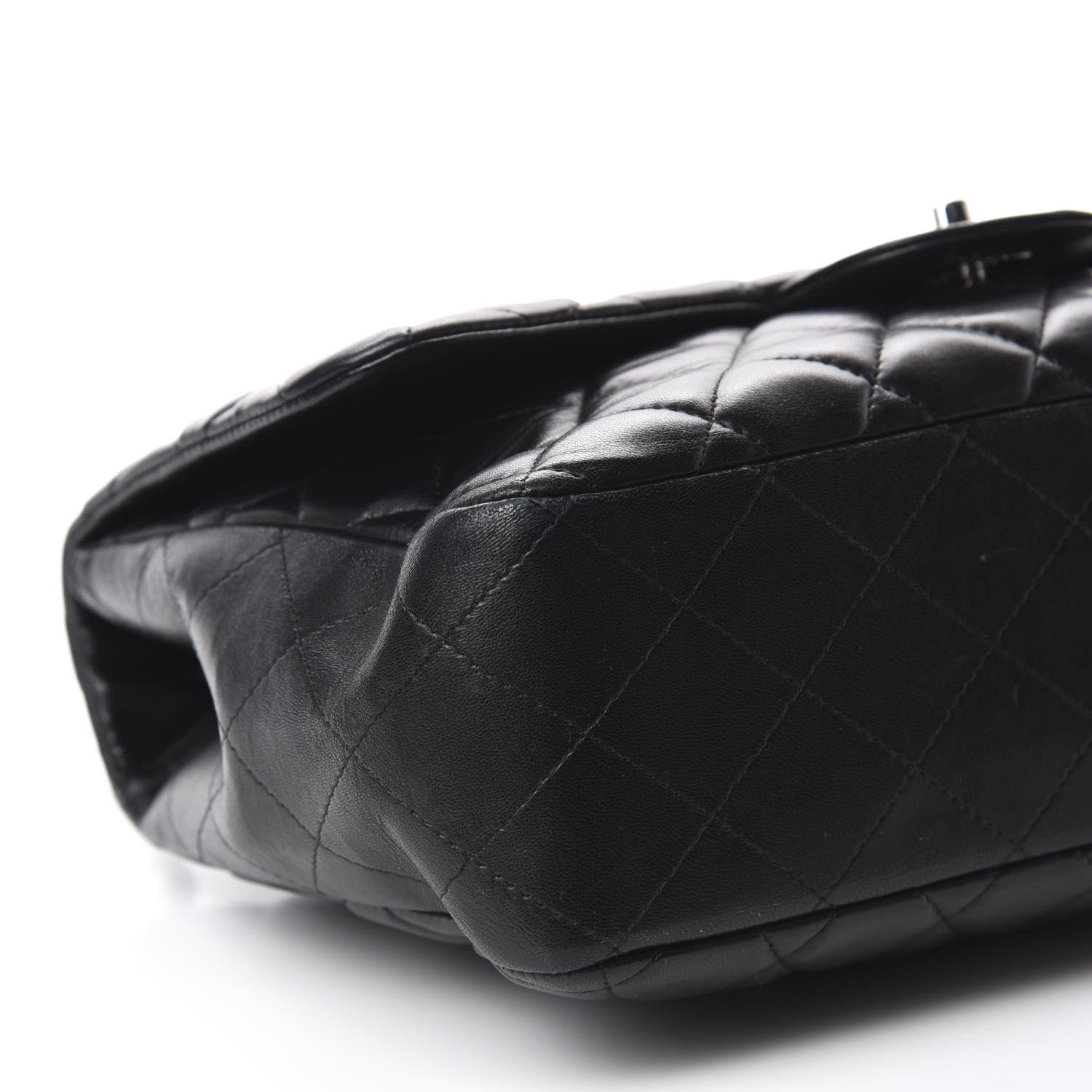 Chanel Lambskin Quilted Jumbo Single Flap Black 6 of 10