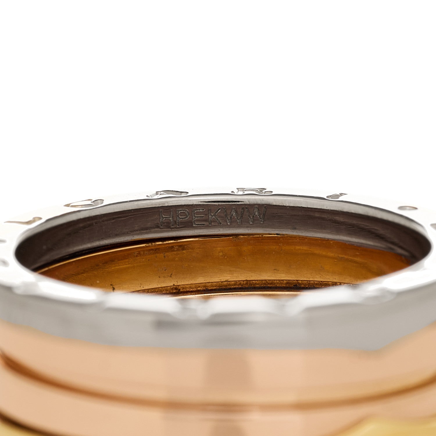 Bulgari 18K Rose White Yellow Gold B.Zero1 Three-Band Ring 60 9 4 of 6