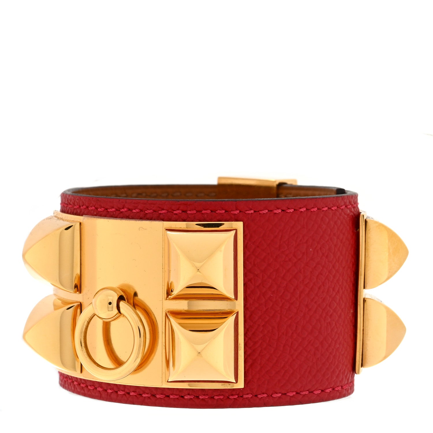 Hermes Epsom Collier de Chien CDC Bracelet S Rouge Casaque 1 of 4