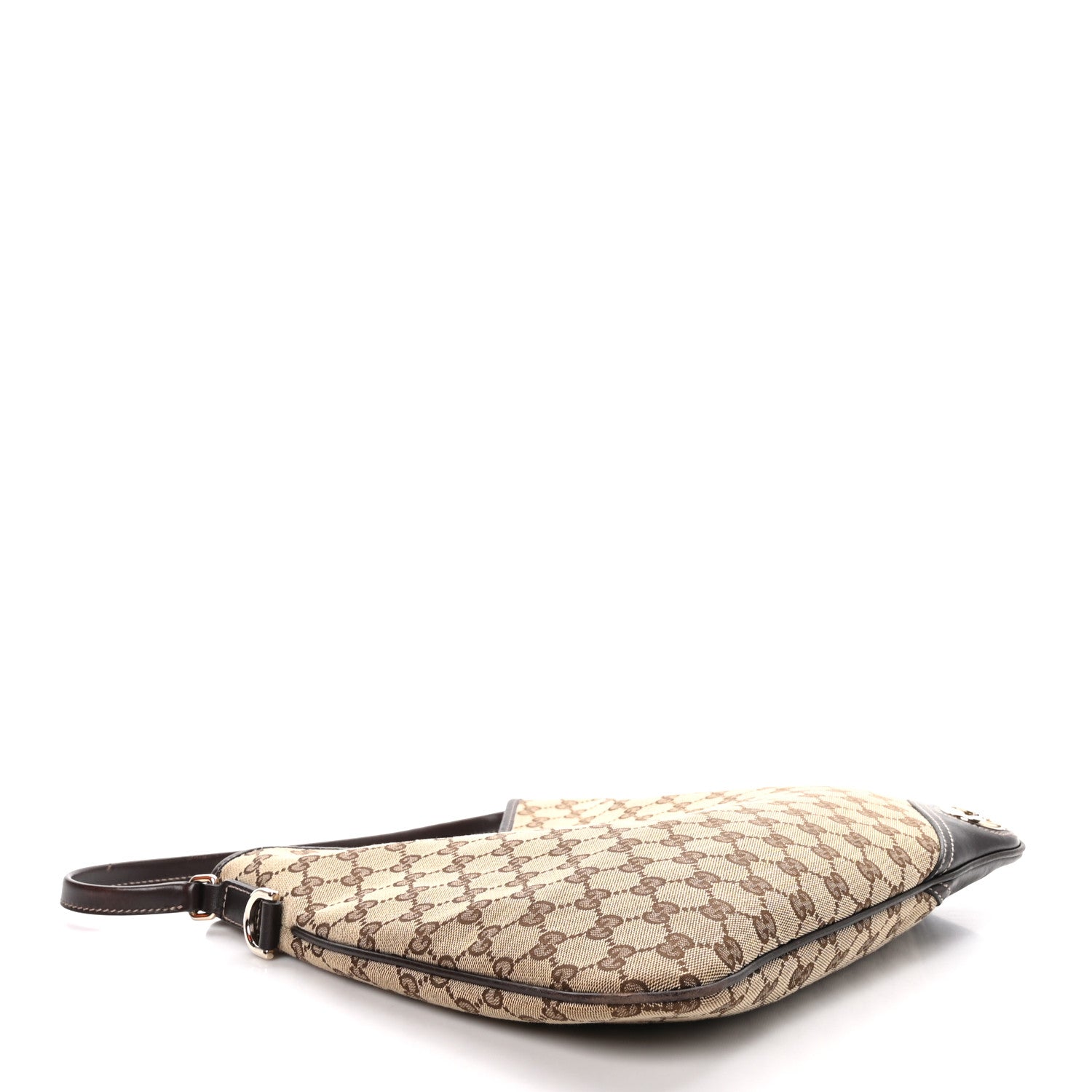 Gucci Monogram Medium New Britt Hobo Dark Brown 4 of 10