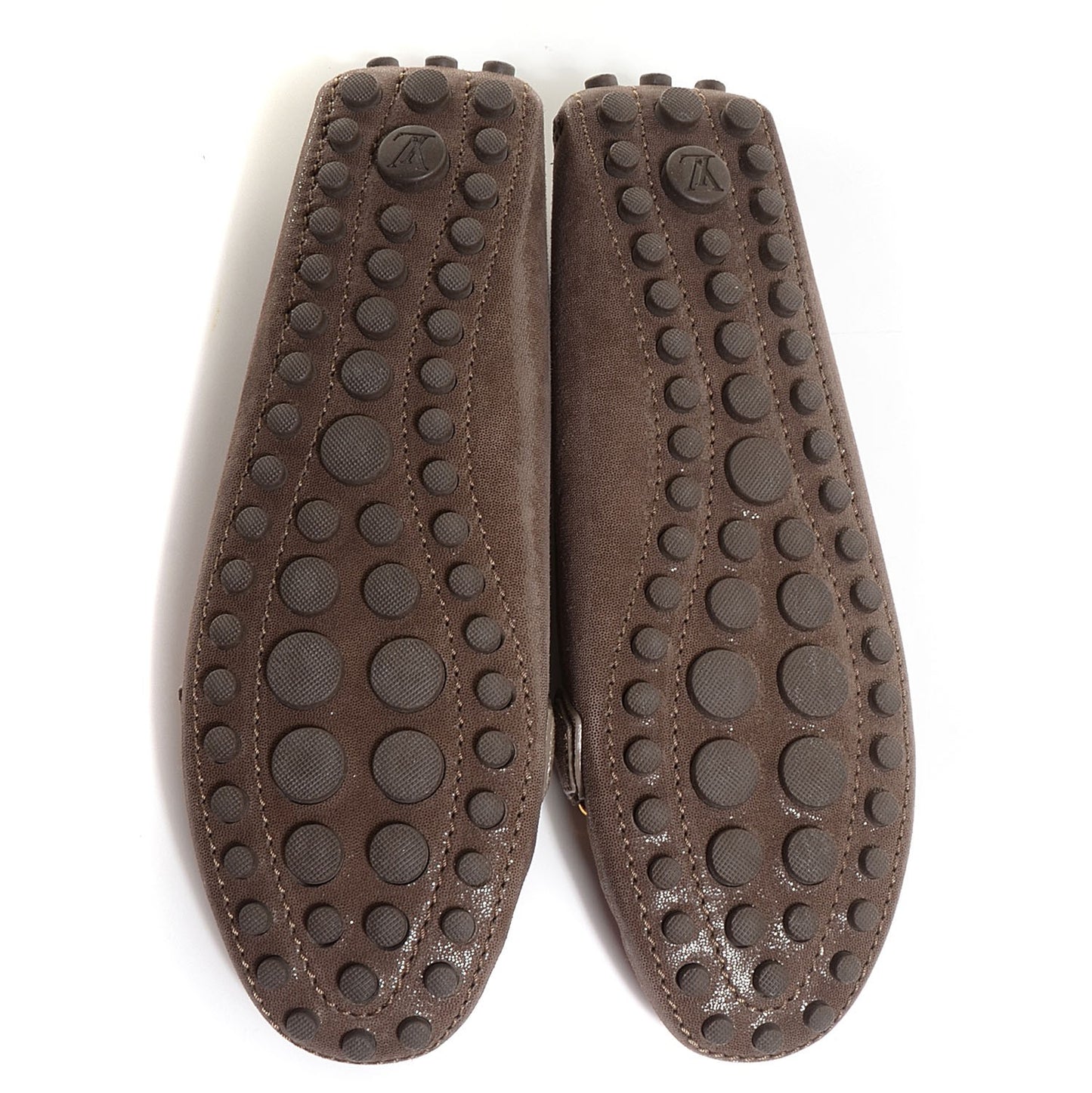 Iridescent Suede Oxford Loafers Metallic 37.5