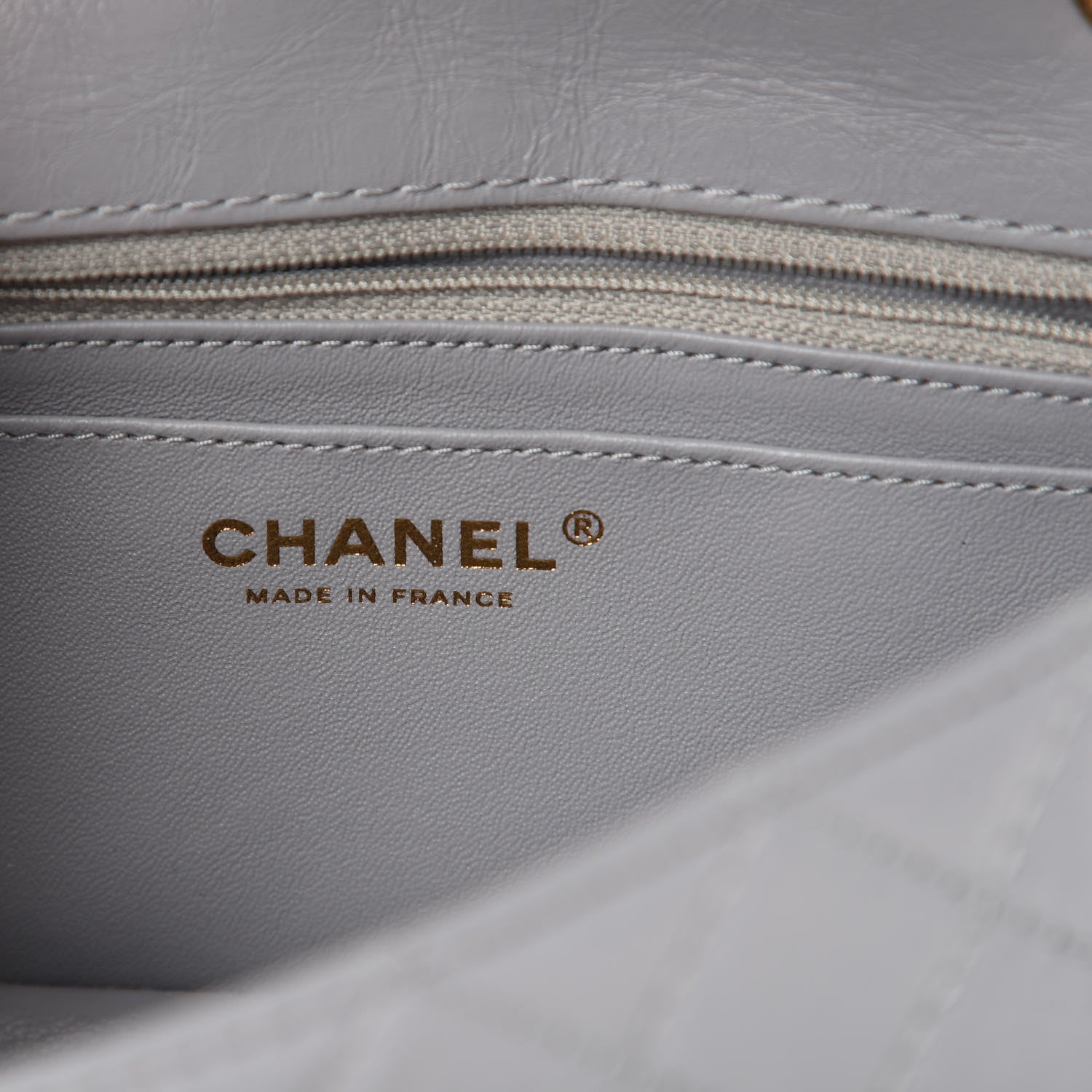 Chanel Aged Calfskin Quilted 2.55 Reissue Mini Flap Grey 6 of 12
