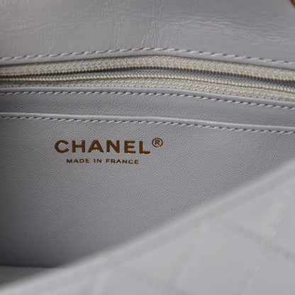 Chanel Aged Calfskin Quilted 2.55 Reissue Mini Flap Grey 6 of 12