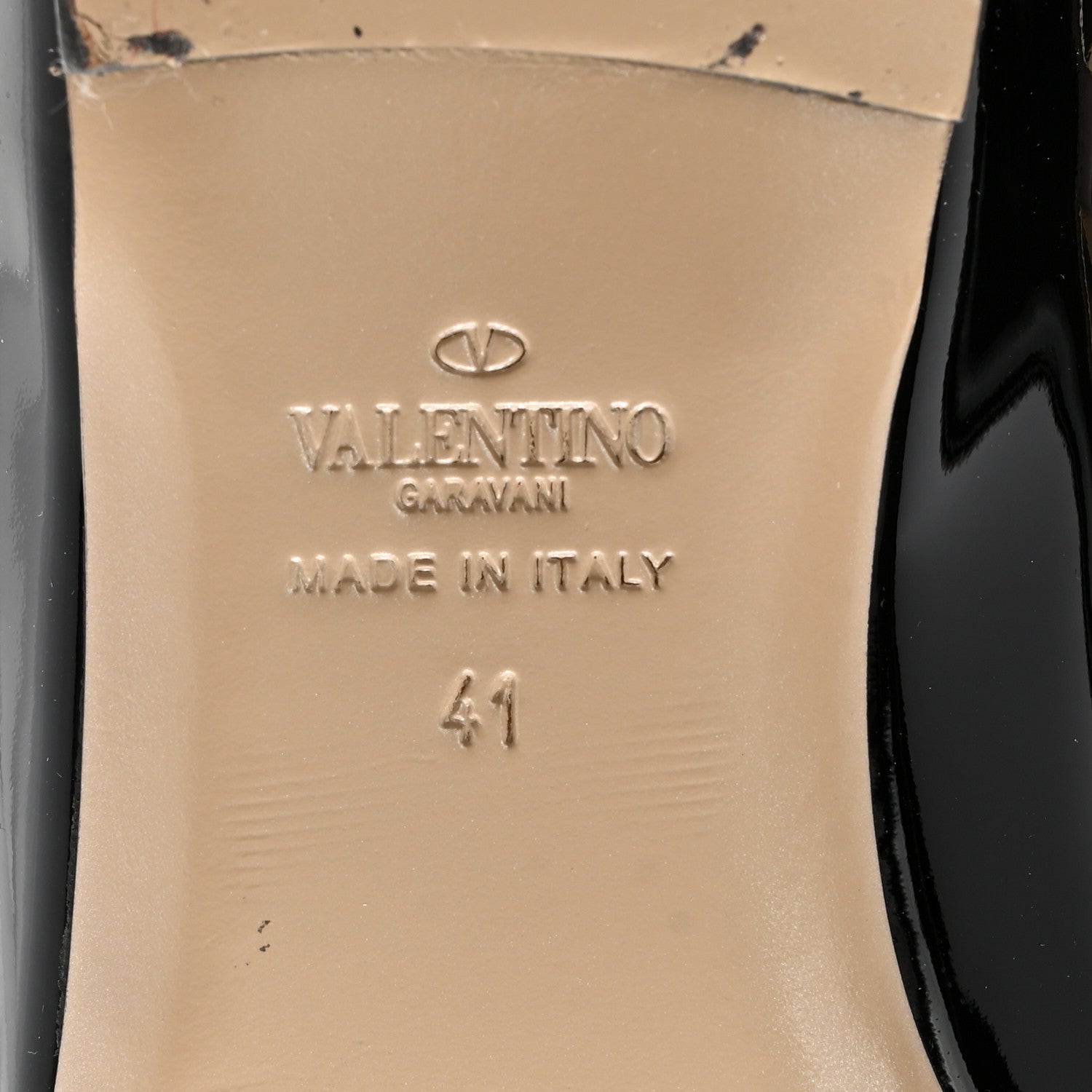 Valentino Garavani Patent Nappa Rockstud Ballerina Flats 41 Black Poudre 7 of 10