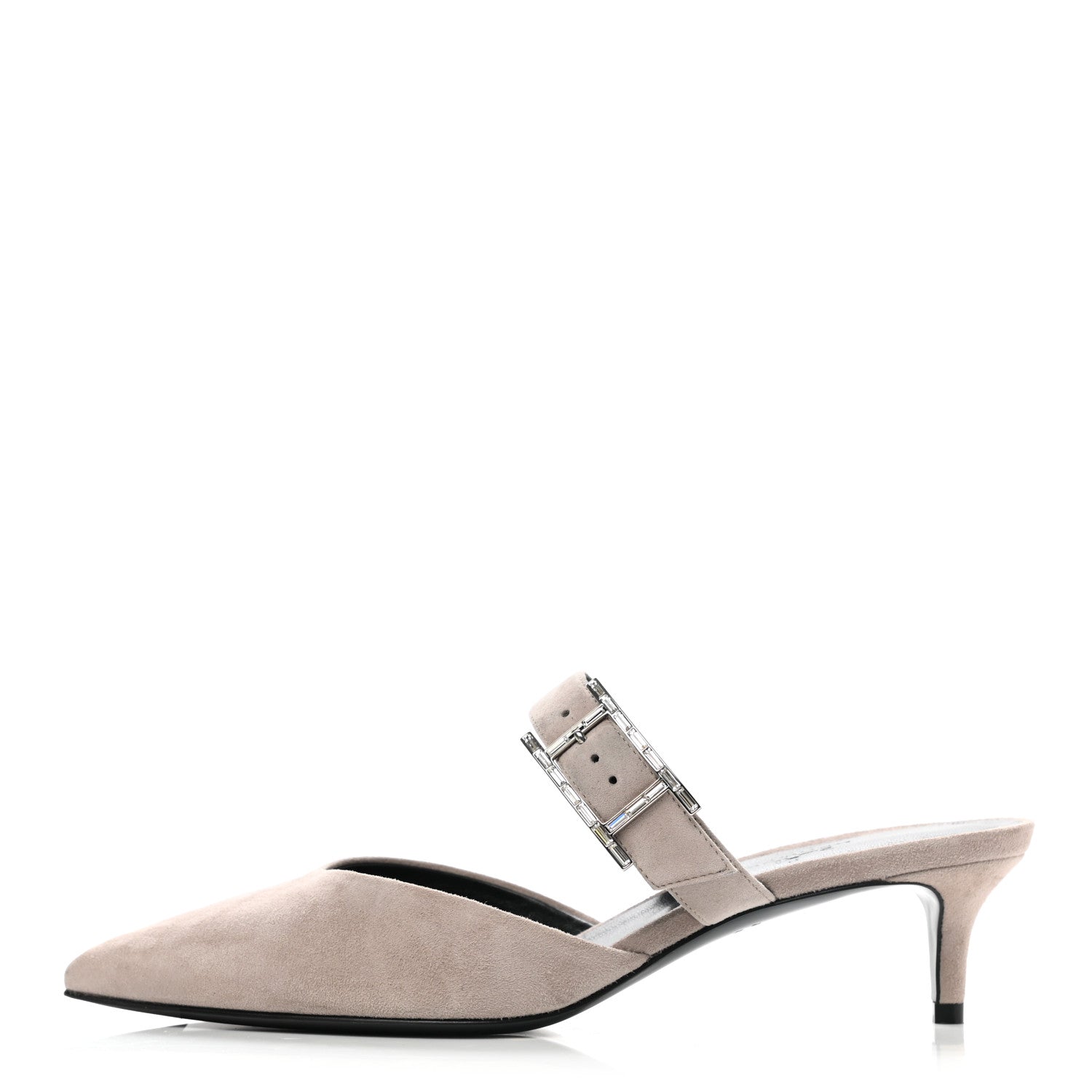 Hermes Suede Goatskin Blink Mules 36.5 Beige Rose 1 of 9
