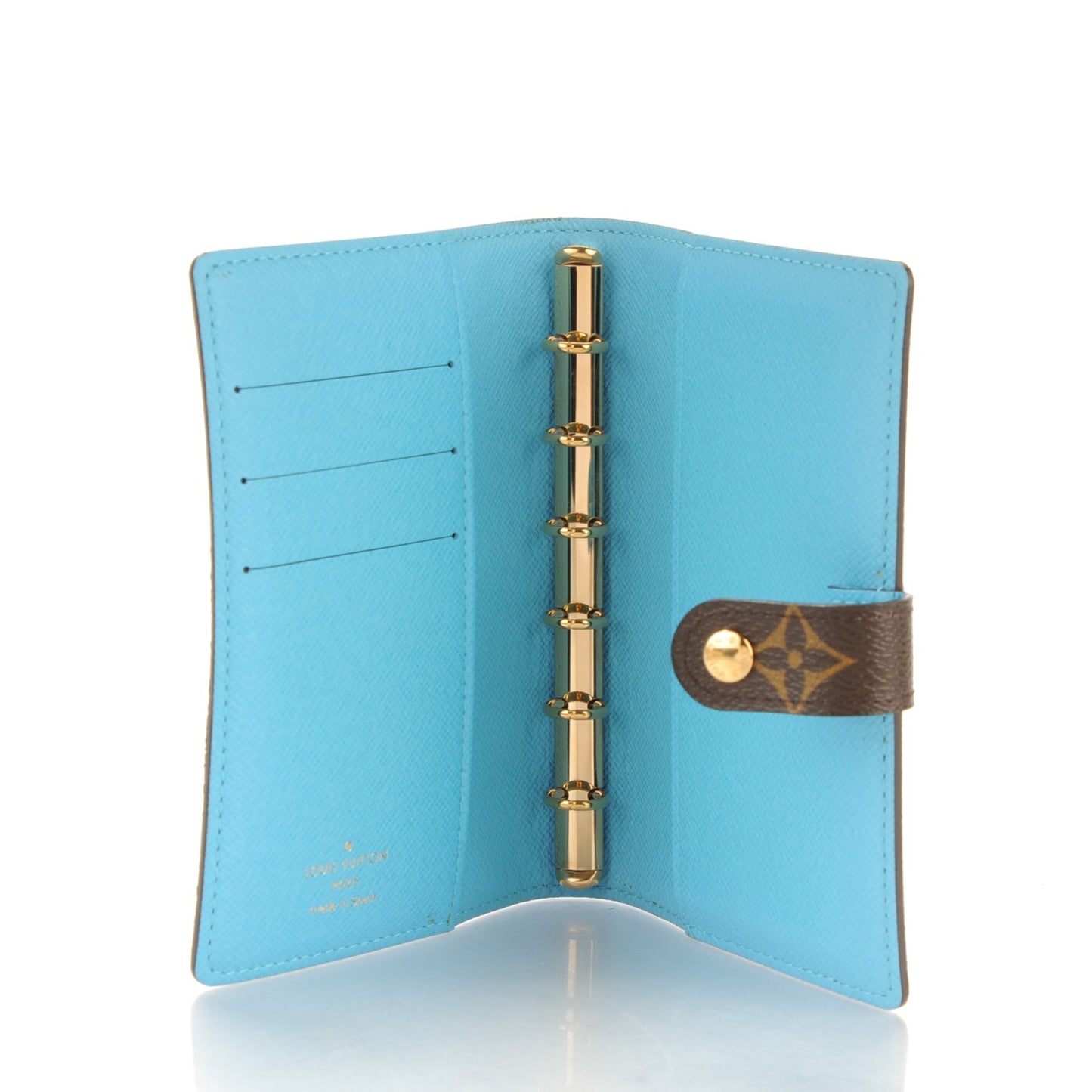 Monogram Groom Small Ring Agenda Cover Blue