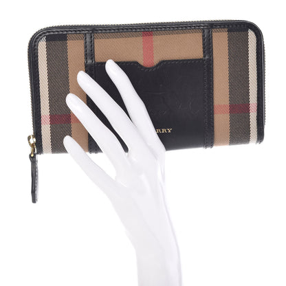 Burberry House Check Large Sartorial Ziggy Zip Around Wallet Black 2 of 10