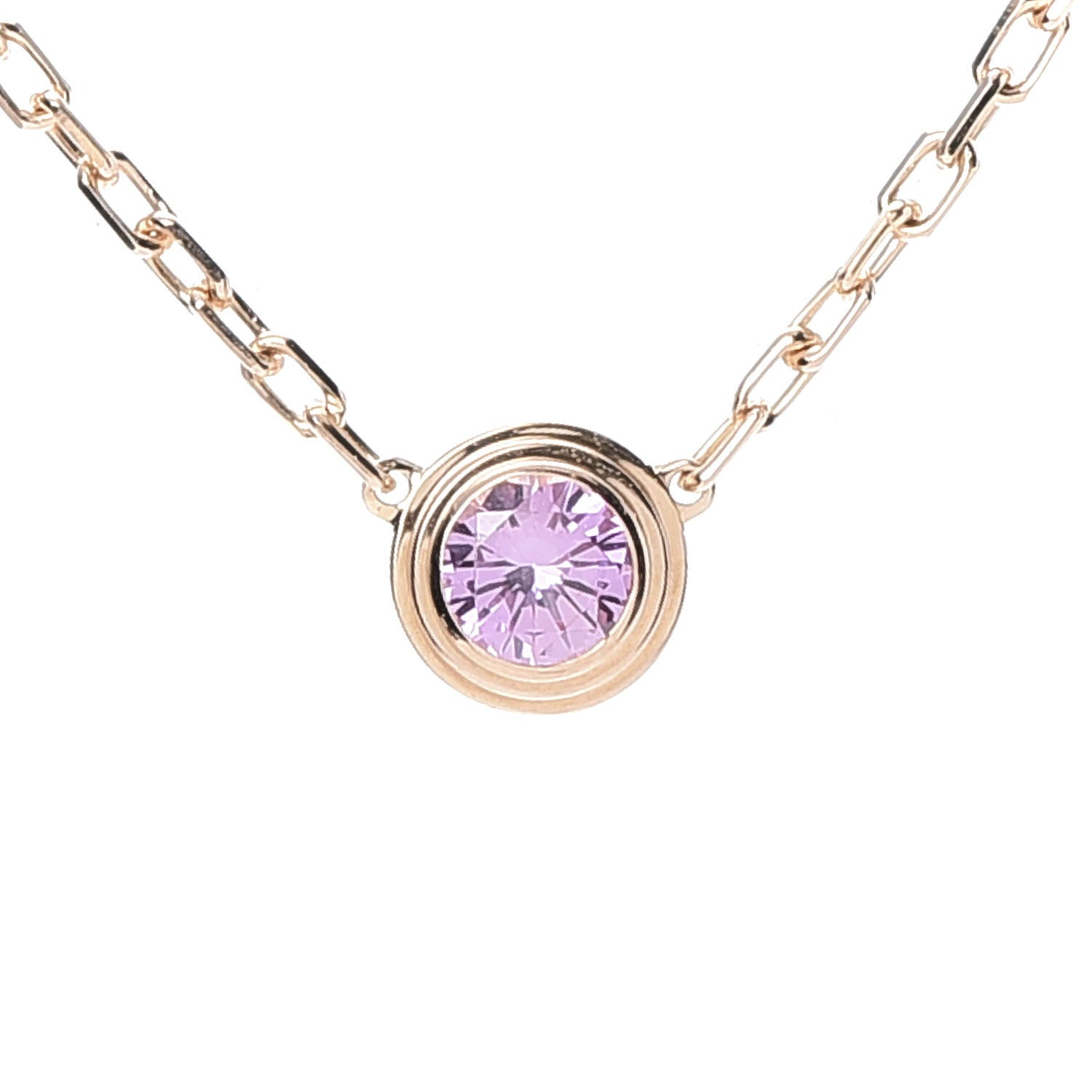 Cartier 18K Pink Gold Pink Sapphire D'Amour Pendant Necklace 4 of 7