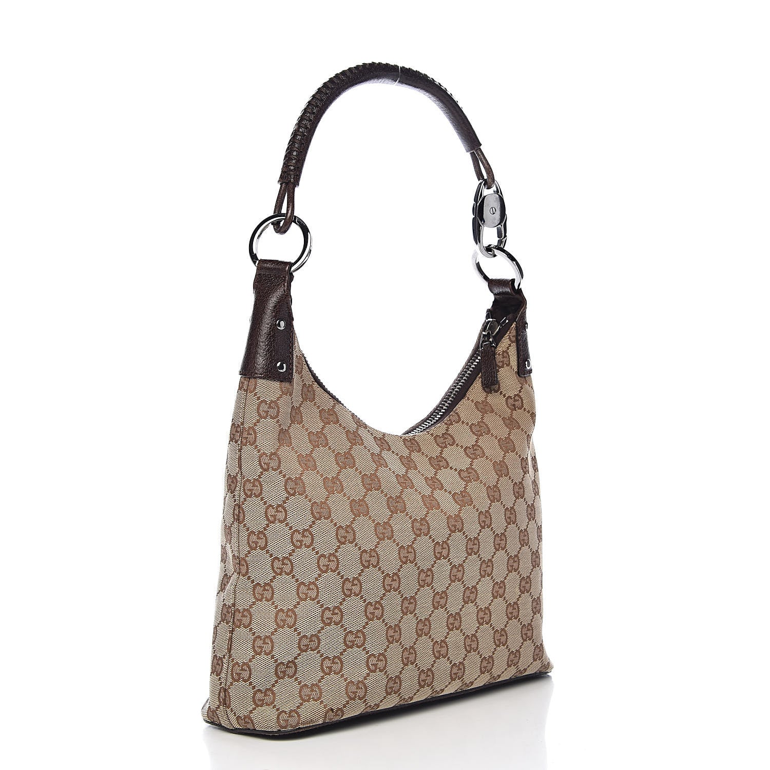 Gucci Monogram GG Signature Shoulder Bag Brown 2 of 18