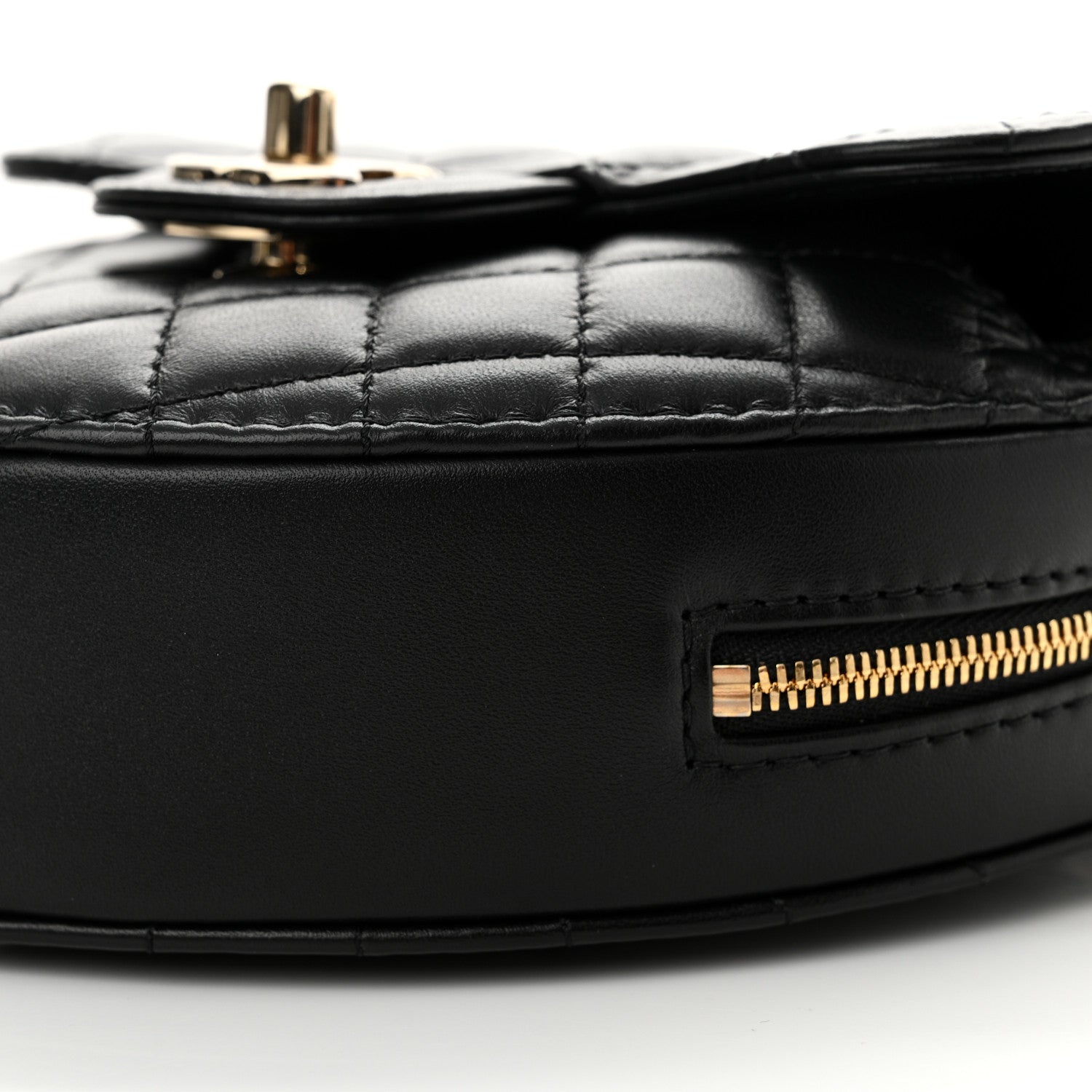 Chanel Lambskin Quilted CC In Love Heart Bag Black 10 of 11