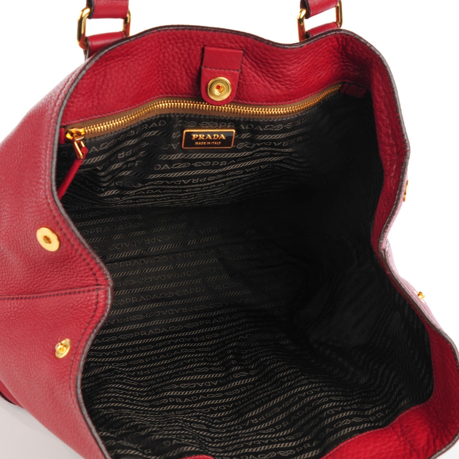 Prada Vitello Daino Shoulder Bag Rubino 5 of 7