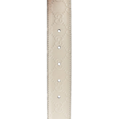 Gucci Guccissima Interlocking G 37mm Belt 85 34 Mystic White 6 of 7