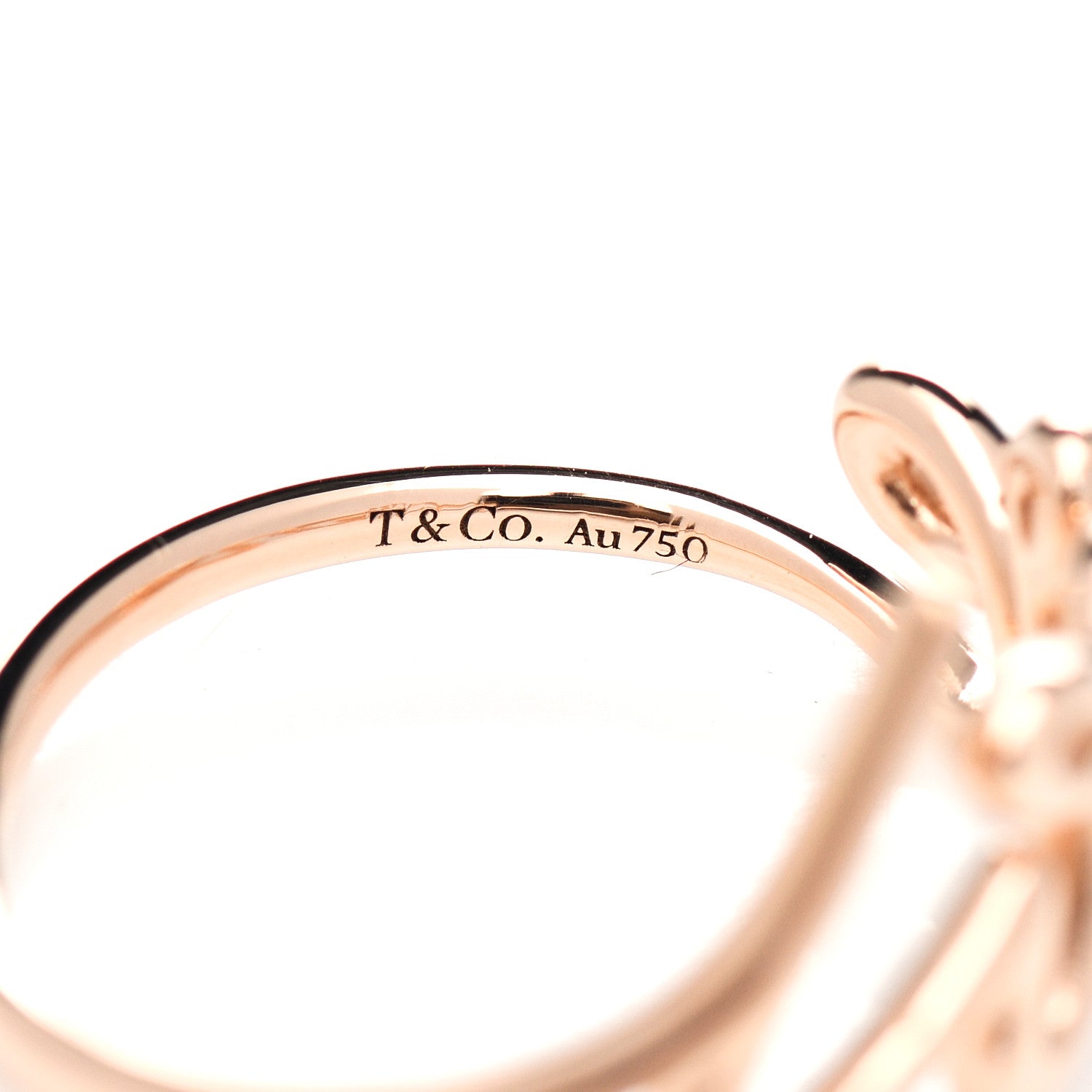 Tiffany 18K Rose Gold Paloma's Graffiti Love Ring 50 5.5 4 of 5
