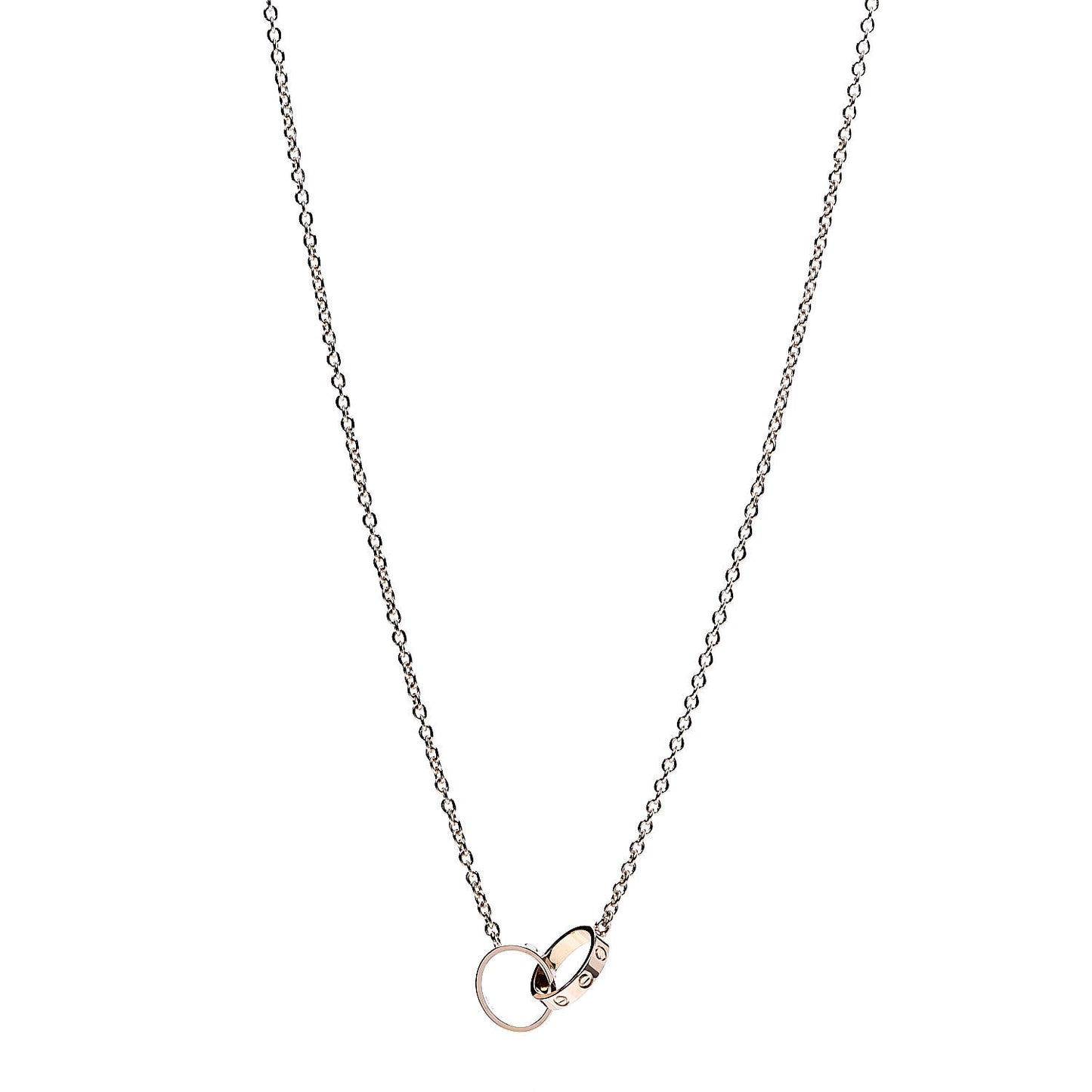 18K Pink Gold Interlocking LOVE Necklace