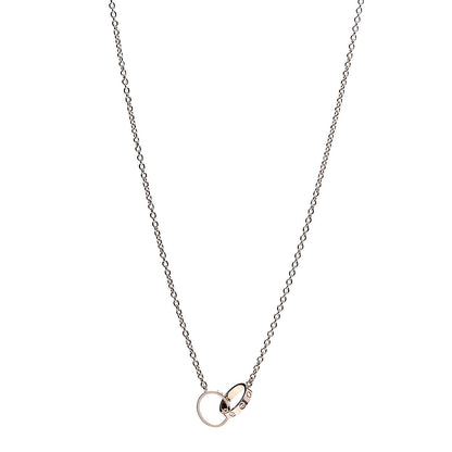 Cartier 18K Pink Gold Interlocking LOVE Necklace 1 of 6