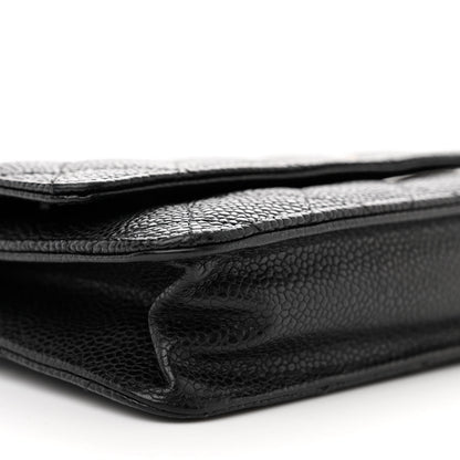 Chanel Caviar Quilted Wallet on Chain WOC Black 10 of 13