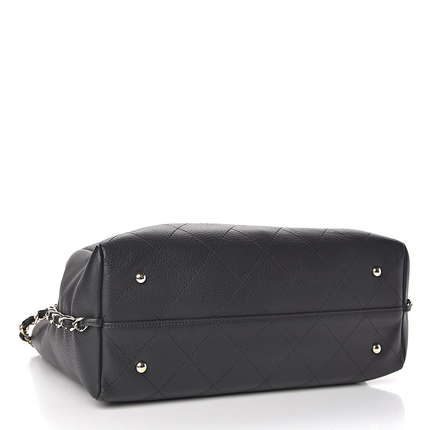 Chanel Bullskin Stitched Medium Shopping Bag Black 5 of 11