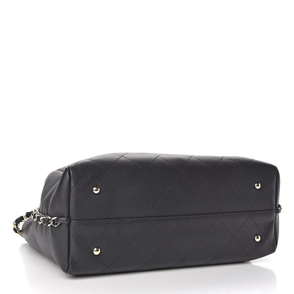 Chanel Bullskin Stitched Medium Shopping Bag Black 5 of 11