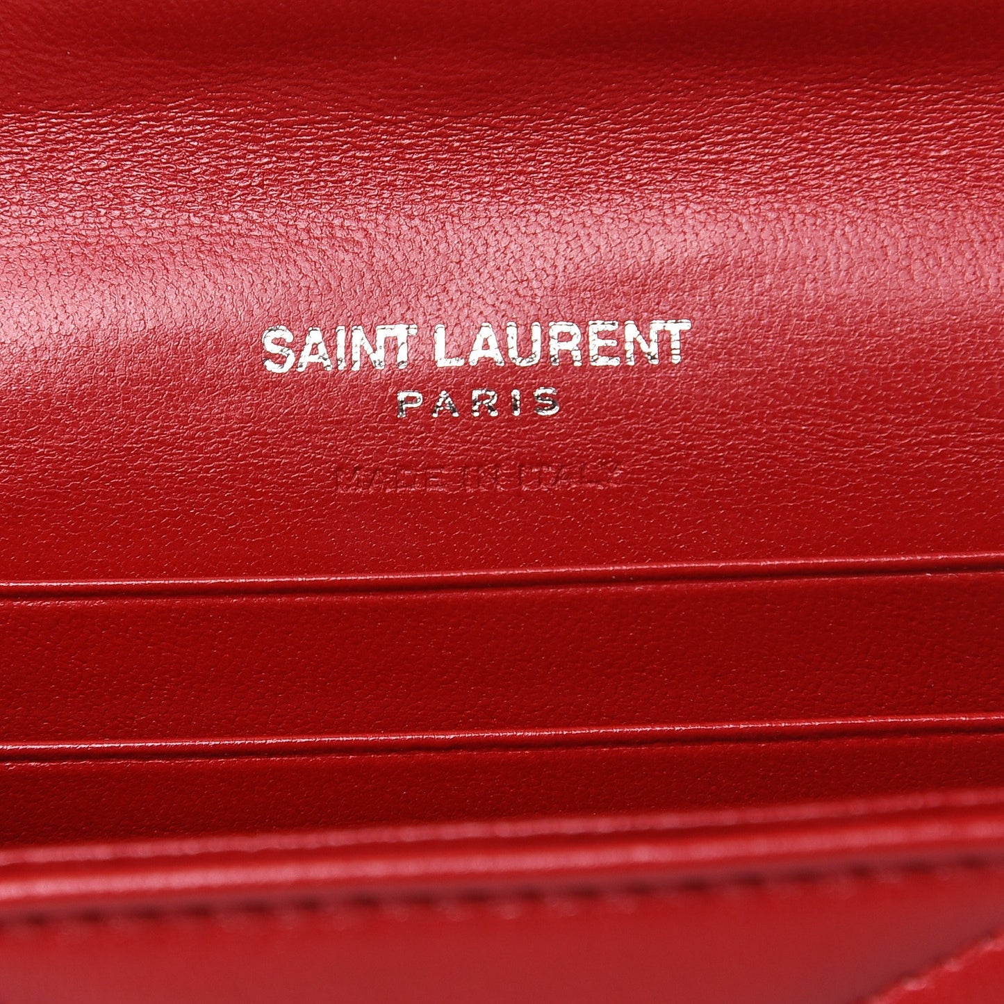 Calfskin Y Quilted Monogram Small Loulou Envelope Wallet Rouge Eros