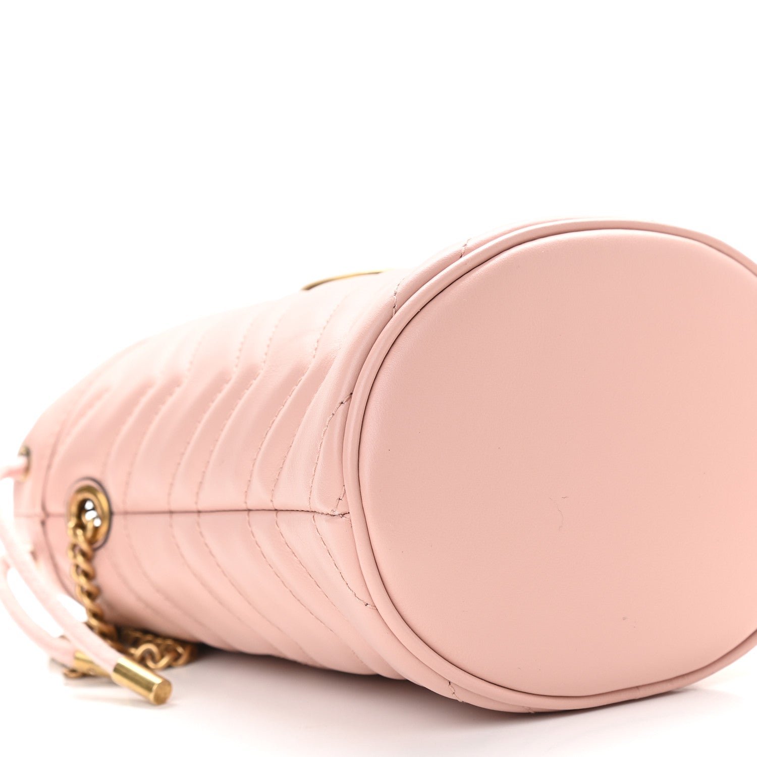 Gucci Calfskin Matelasse Mini GG Marmont 2.0 Bucket Bag Perfect Pink 7 of 8