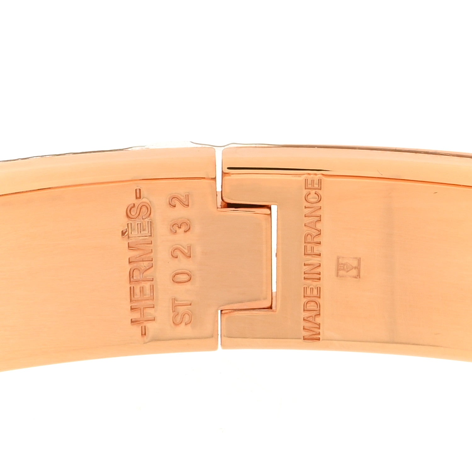 Hermes Enamel Narrow Clic Clac H Bracelet GM Rose Candeur 4 of 5