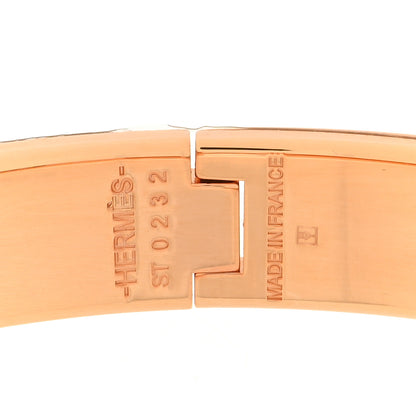 Hermes Enamel Narrow Clic Clac H Bracelet GM Rose Candeur 4 of 5