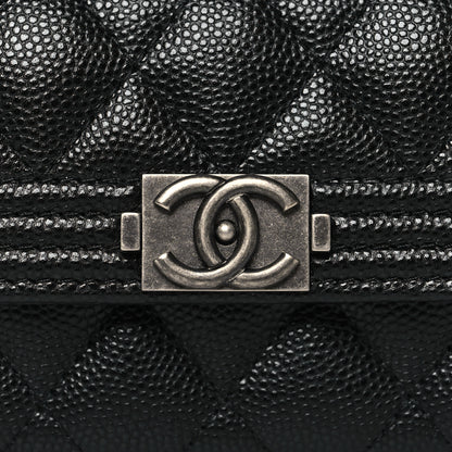 Chanel Caviar Quilted Boy Flap Card Holder Black 9 of 12