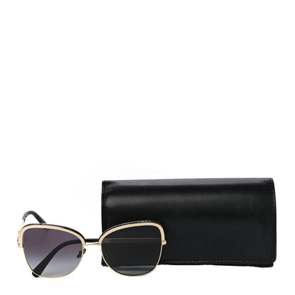 Chanel Square Frame Sequin Sunglasses 4270 Gold Black 7 of 7