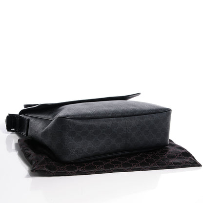 Gucci GG Plus Monogram Medium Flap Messenger Bag Black 4 of 7