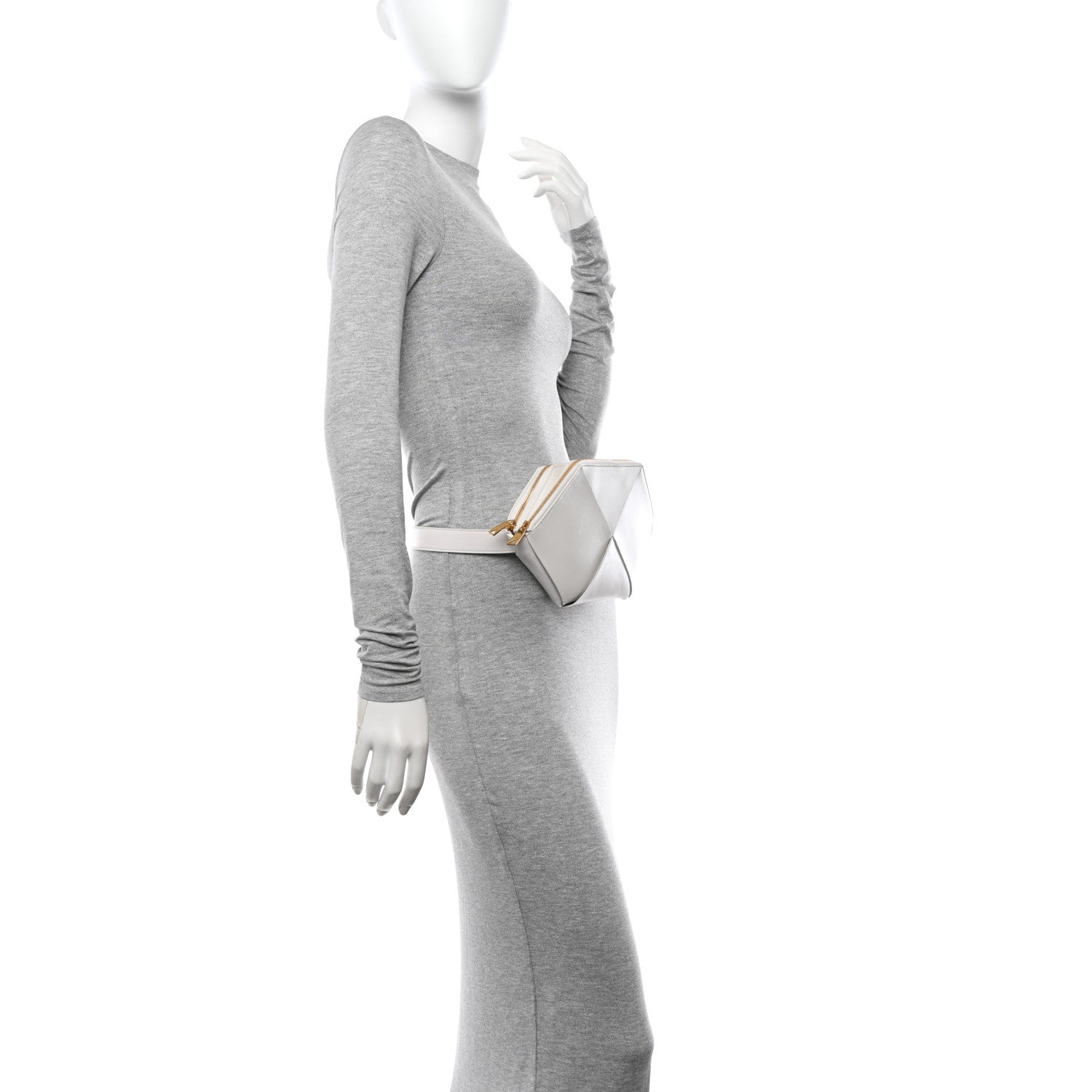 Bottega Veneta Nappa Maxi Intrecciato Hexagon Belt Bag White 3 of 26